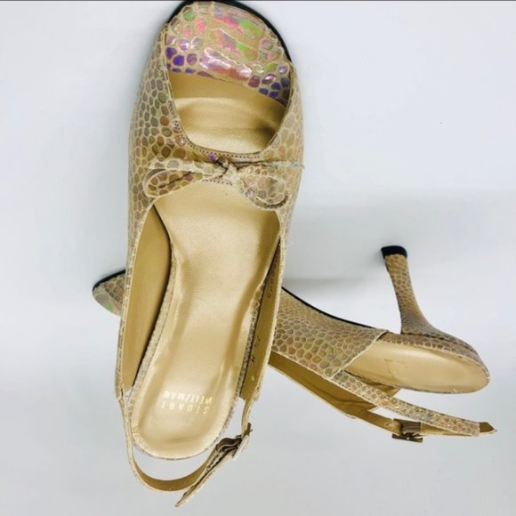 Stuart Weitzman  Iridescent Sandals 7.5M - NWOT - Picture 4 of 4
